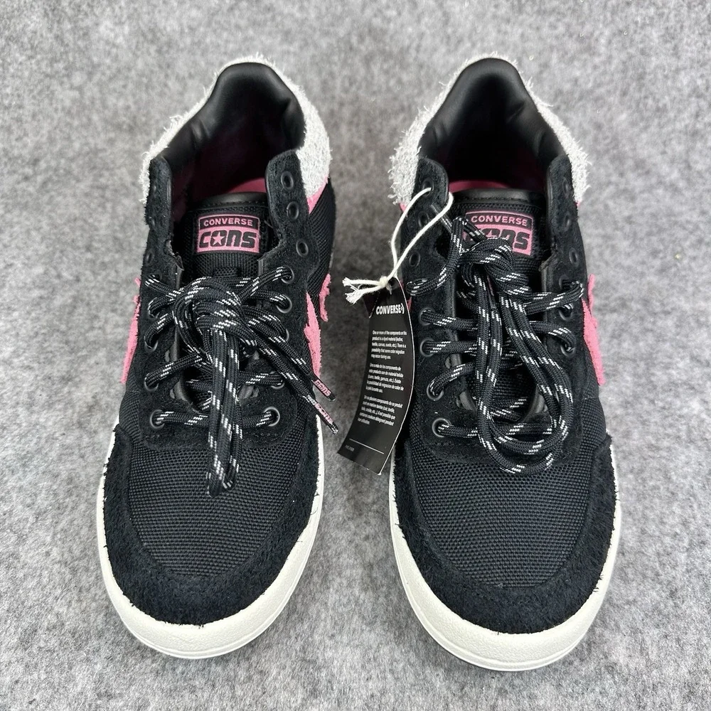 Converse CONS AS-1 Pro Black Pink Cordura Suede Skate Shoes A10586C Mens 4.5 NEW